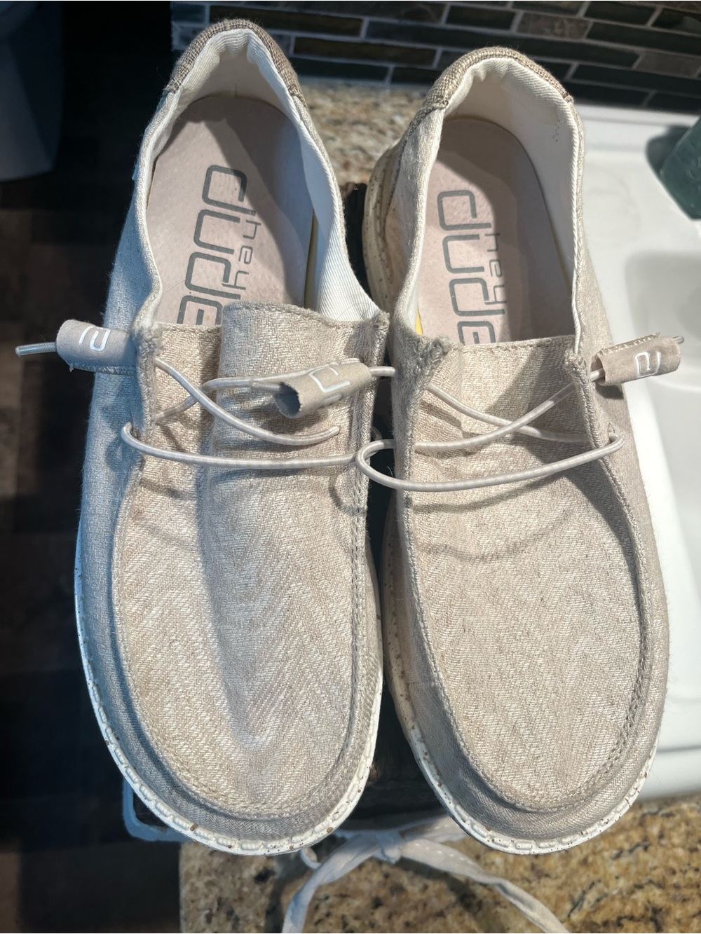 Hey Dude Women’s Slip-On Loafers in Natural Beige